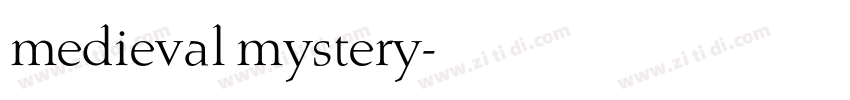 medieval mystery字体转换
